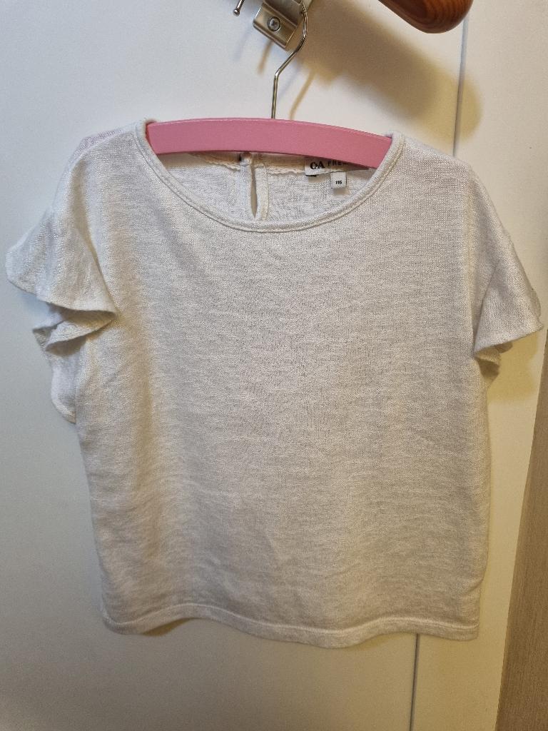 Peplumtop maat 116 beige / goud, Kinderen en Baby's, Kinderkleding | Maat 116, Overige typen, C&A, Meisje, Ophalen of Verzenden