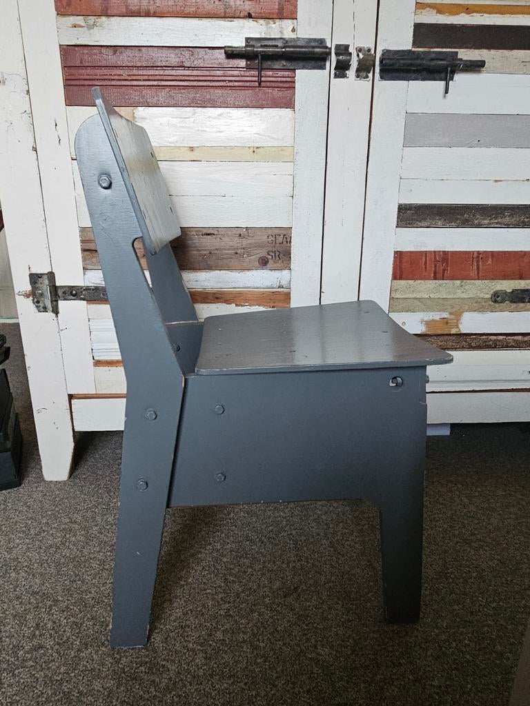 Piet Hein Eek crisis design stoel -, Ophalen, Gebruikt, Grijs, Eén