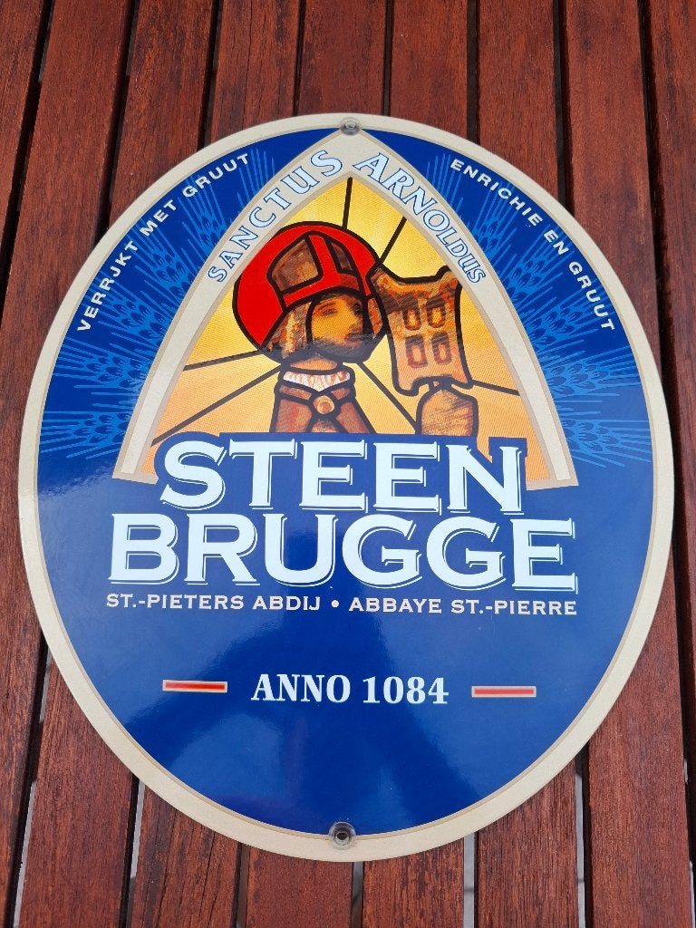 Emaillebord Steenbrugge Bier, Ophalen of Verzenden, Nieuw, Reclamebord, Plaat of Schild, Overige merken