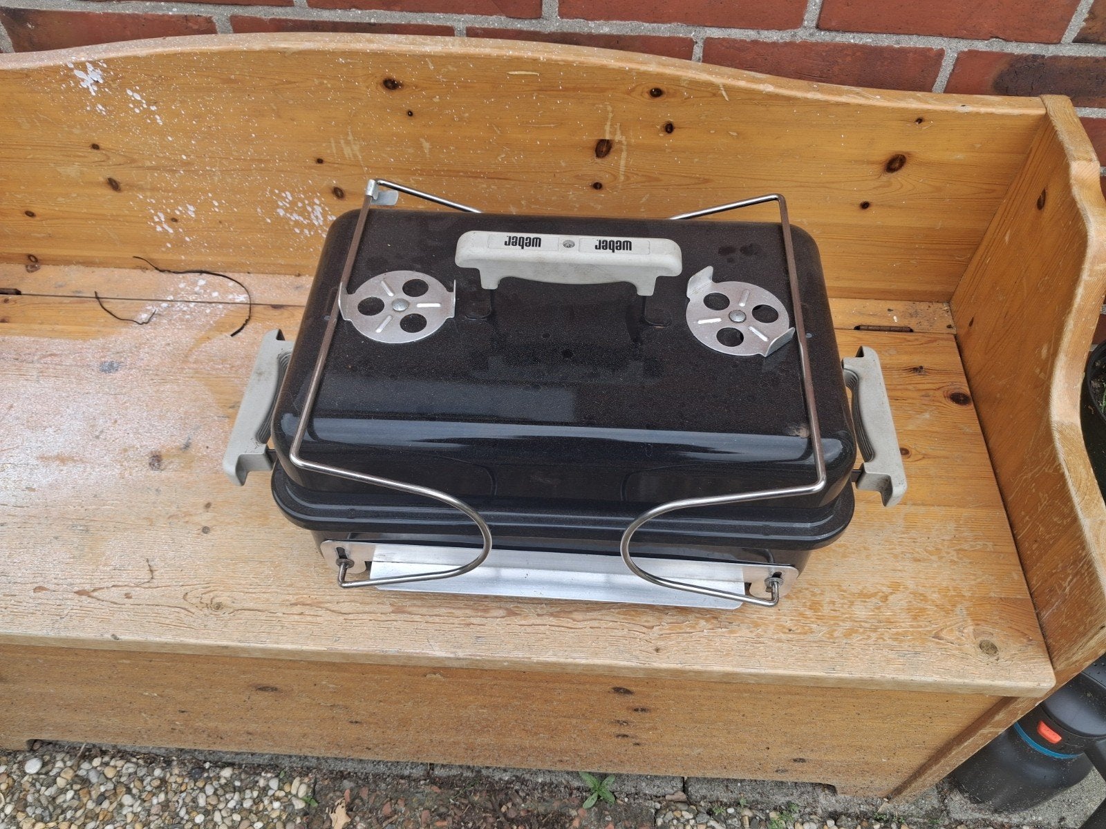 Weber Go-Anywhere Houtskoolbarbecue - Draagbaar en Compact, Tuin en Terras, Houtskoolbarbecues, Ophalen of Verzenden, Gebruikt