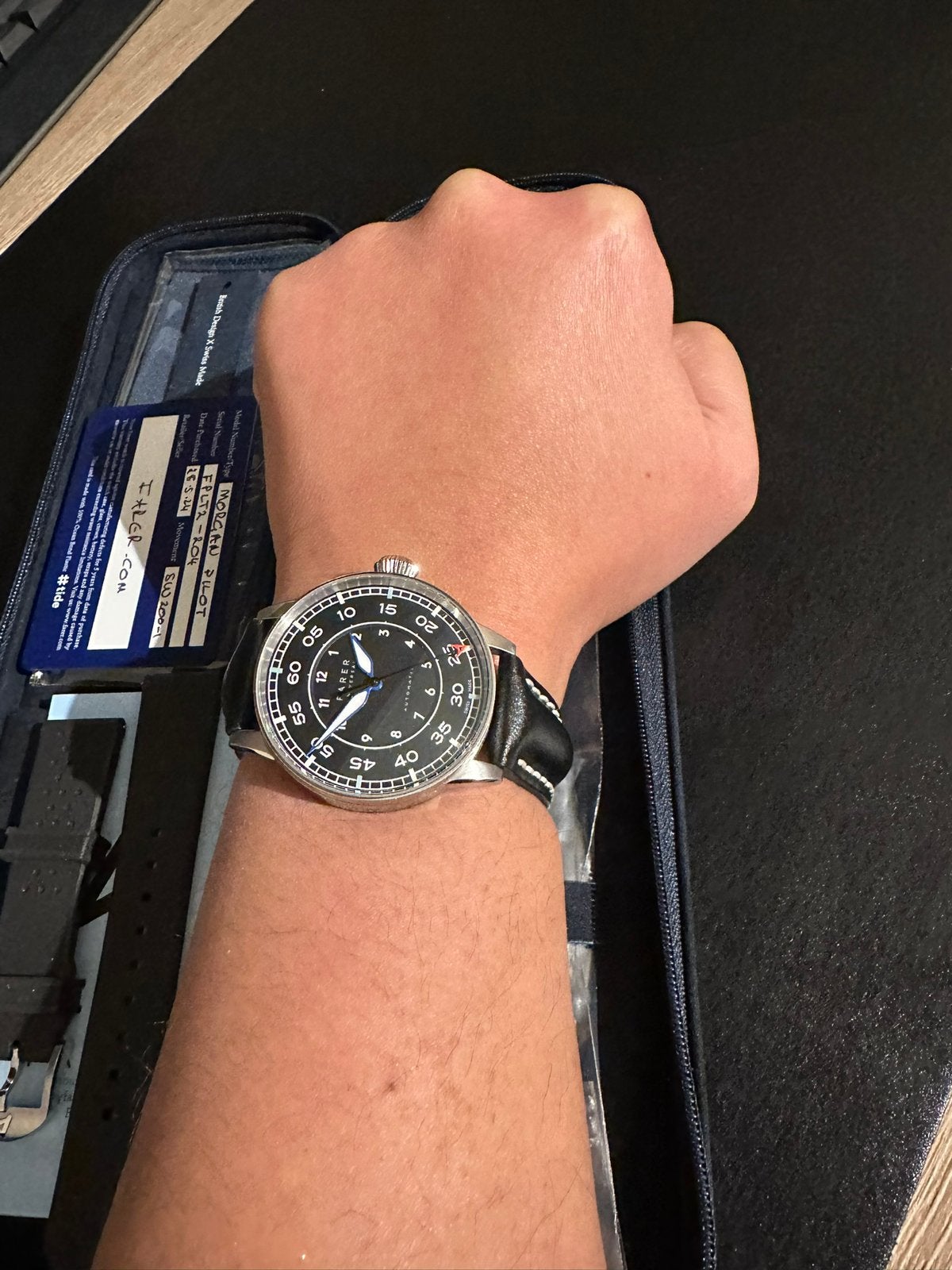 Farer Morgan Pilot horloge, Ophalen, Zo goed als nieuw