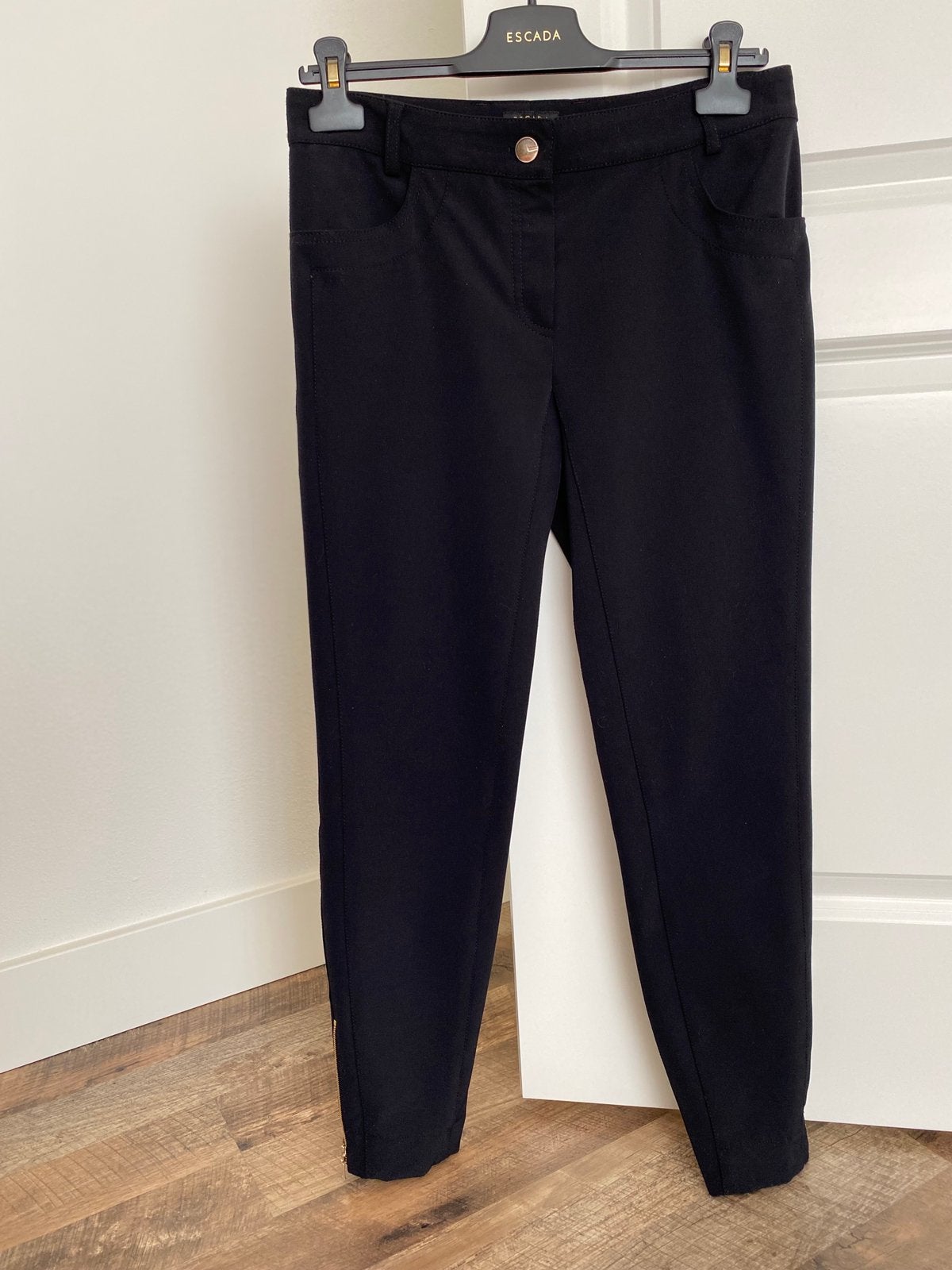 Zwarte Escada broek 36, Verzenden, Zwart, Maat 36 (S), Lang