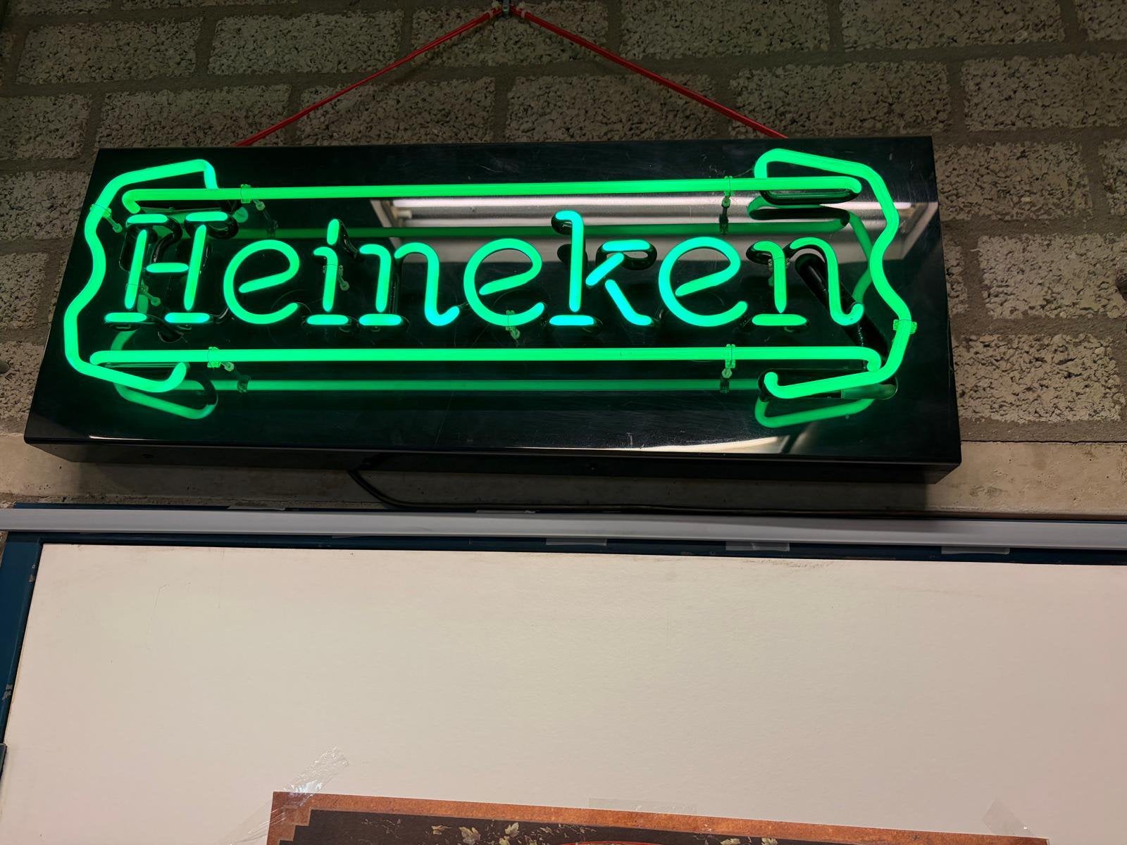 Heinken, Ophalen, Zo goed als nieuw, Reclamebord, Plaat of Schild, Heineken