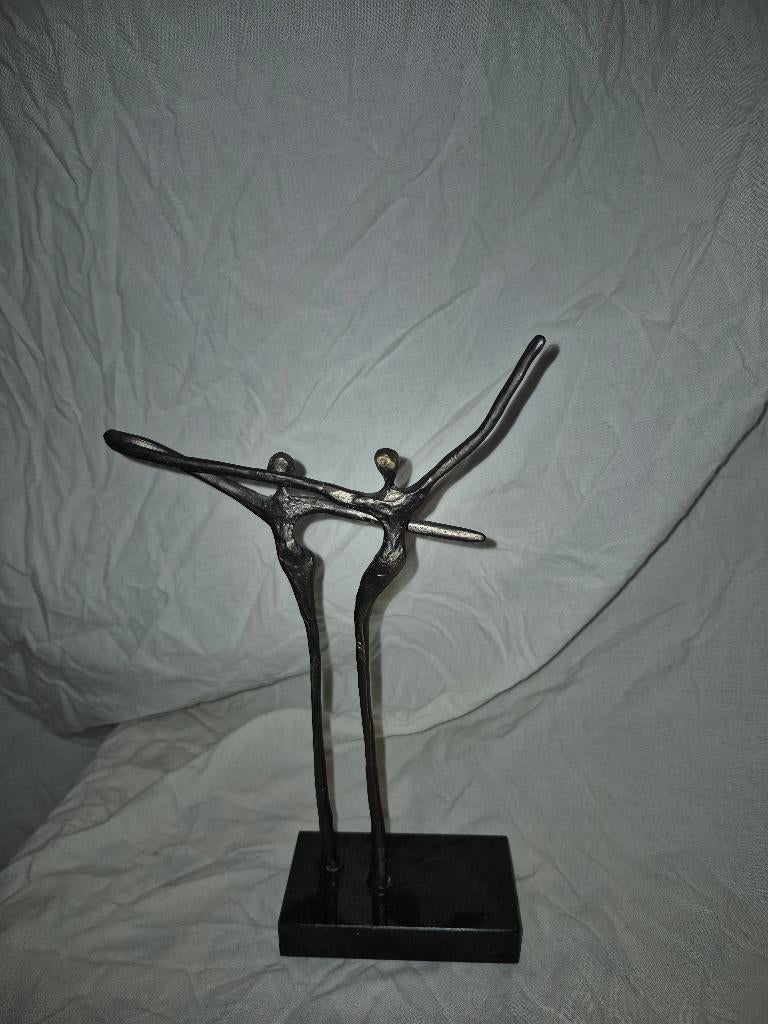 Bronzen Beeld "Samenspel" Corry Ammerlaan (Artihove), Ophalen of Verzenden, Brons, Beeld, Abstract