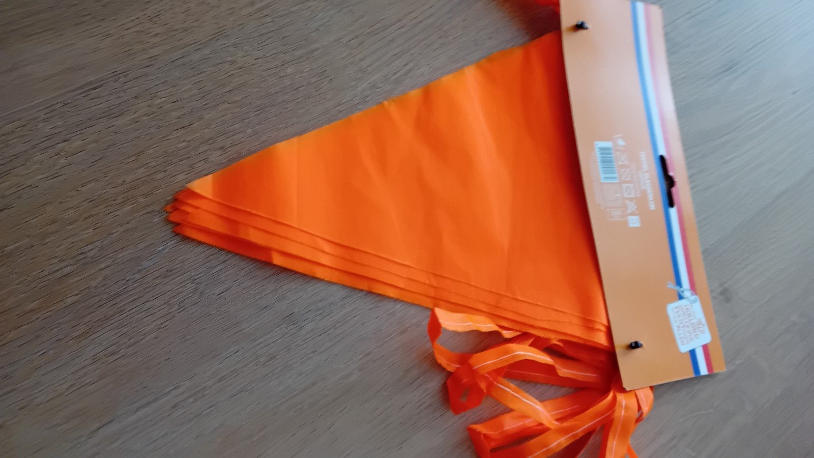 Oranje vlaggetjes lint, Ophalen of Verzenden, Zo goed als nieuw, Versiering, Oranje of Koningsdag
