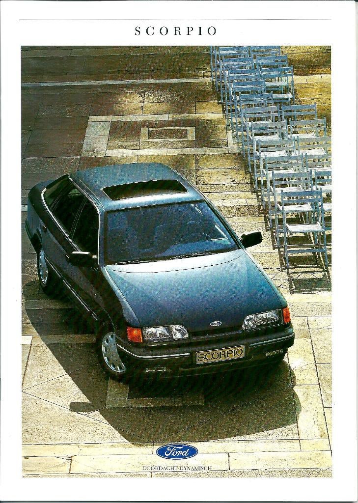Brochure Ford Scorpio Februari 1988, Ophalen of Verzenden, Gelezen, Ford
