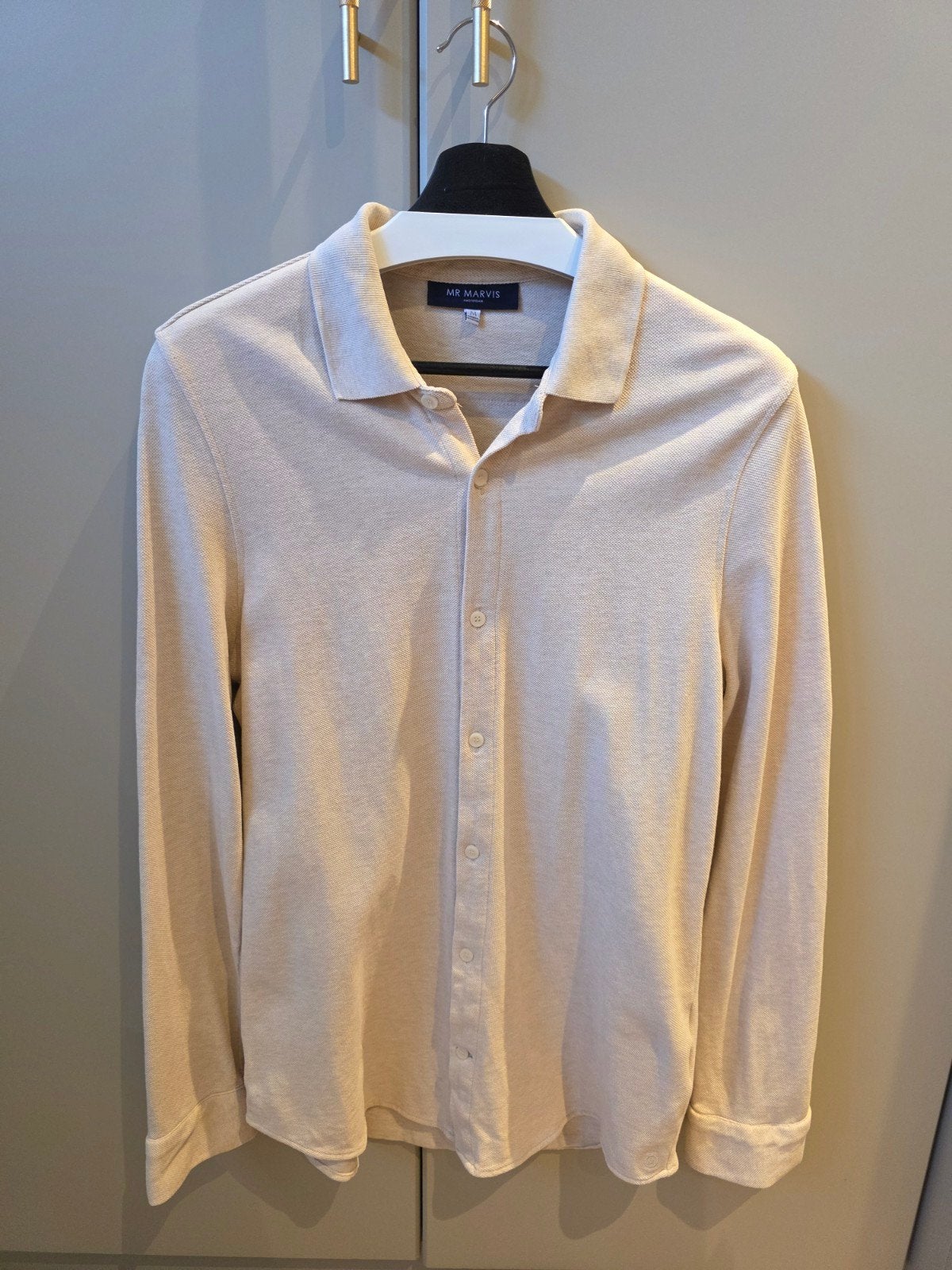 Mr Marvis Overhemden The Pique Gazettes + GANT Hoodies, Beige, Halswijdte 39/40 (M), Ophalen of Verzenden, Mr Marvis