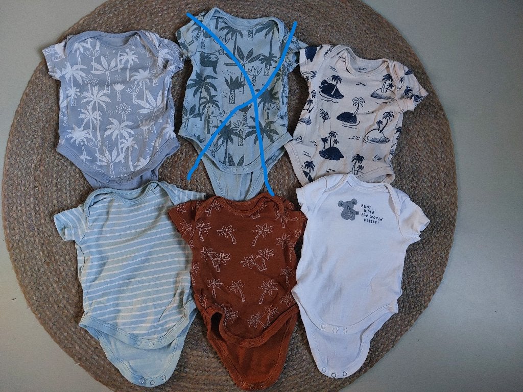 Vijf rompers korte mouw - mt 56, Kinderen en Baby's, Babykleding | Maat 56, Ophalen of Verzenden, Gebruikt, Jongetje of Meisje