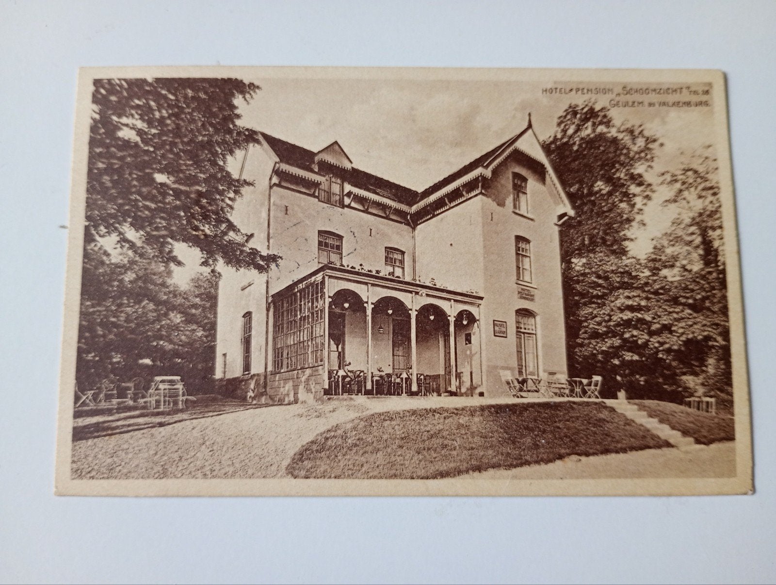 Geulem bij Valkenburg Hotel Schoonzicht 1930, Verzamelen, Ophalen of Verzenden, 1920 tot 1940, Gelopen, Limburg