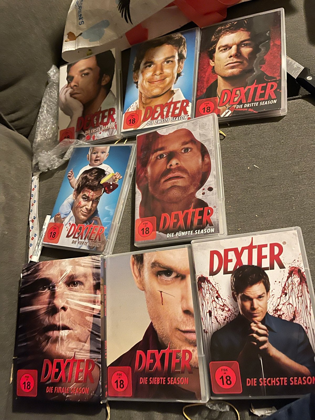 Dexter Complete Serie DVD Boxset (Seizoen 1-8), Ophalen of Verzenden, Zo goed als nieuw, Thriller, Boxset