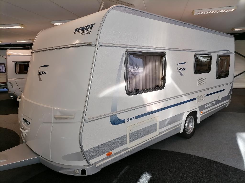 Caravan Fendt Saphir 510 SFB - Rondzit en Frans bed, Caravans en Kamperen, Omvormbare zithoek, Rondzit, Particulier, Fendt