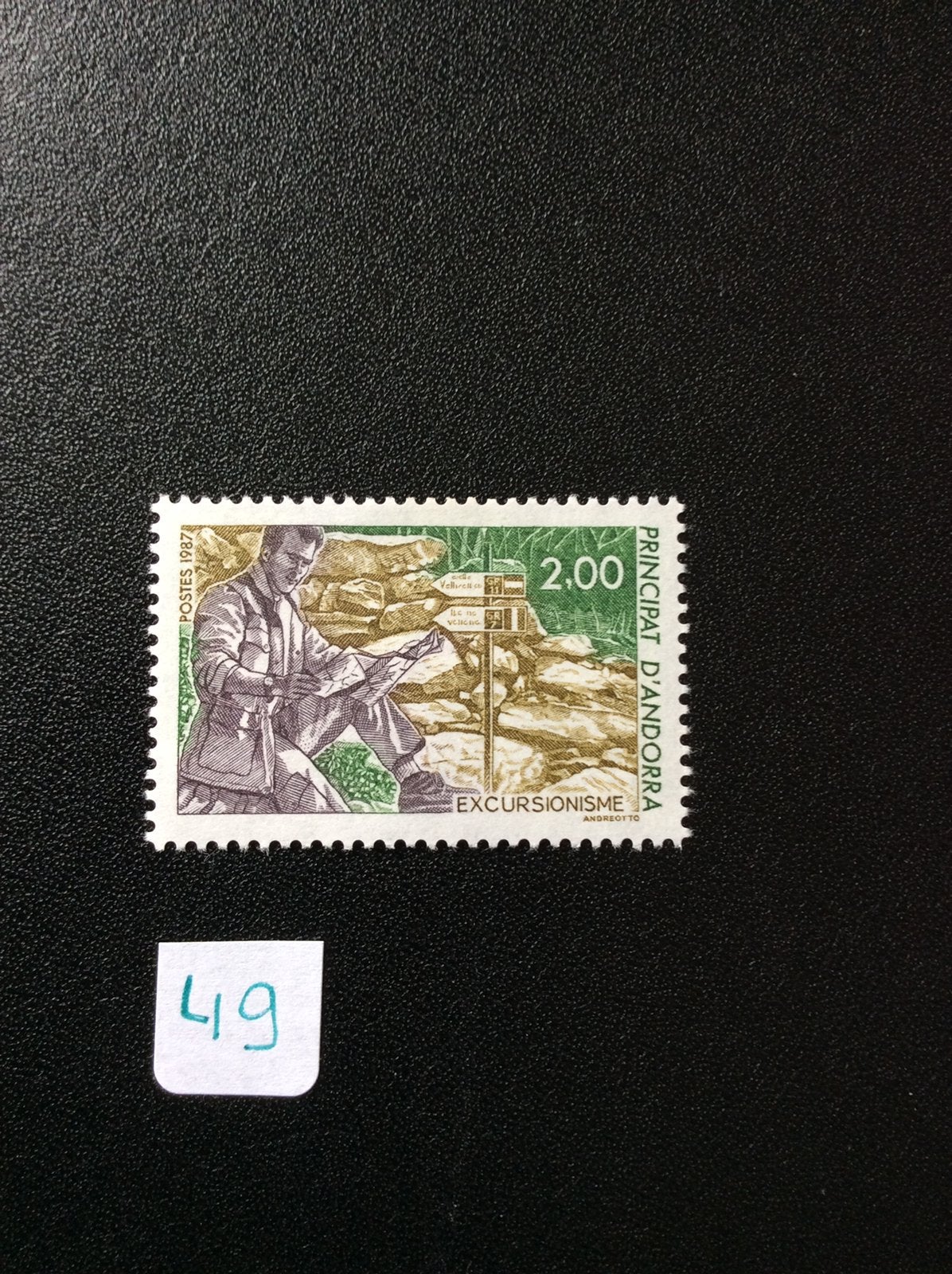 Frans Andorra postzegel 1987 Mi 385, Ophalen of Verzenden, Overige landen