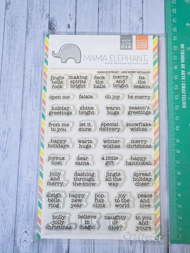 Mama Elephant - Mini Merry Messages stamp, Ophalen of Verzenden, Nieuw, Clearstamp