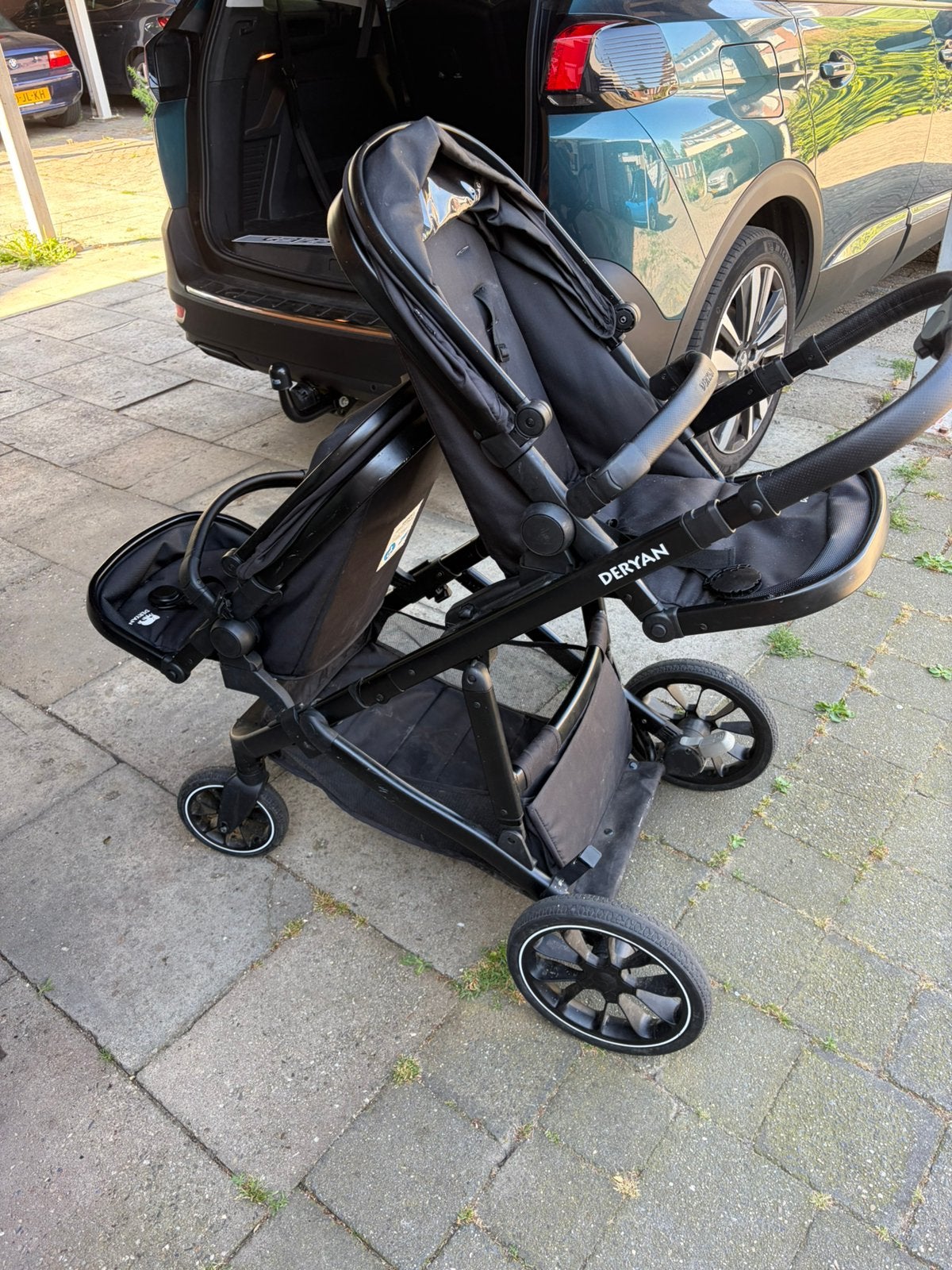 Duo buggy, Kinderen en Baby's, Buggy's, Zonnekap, Ophalen