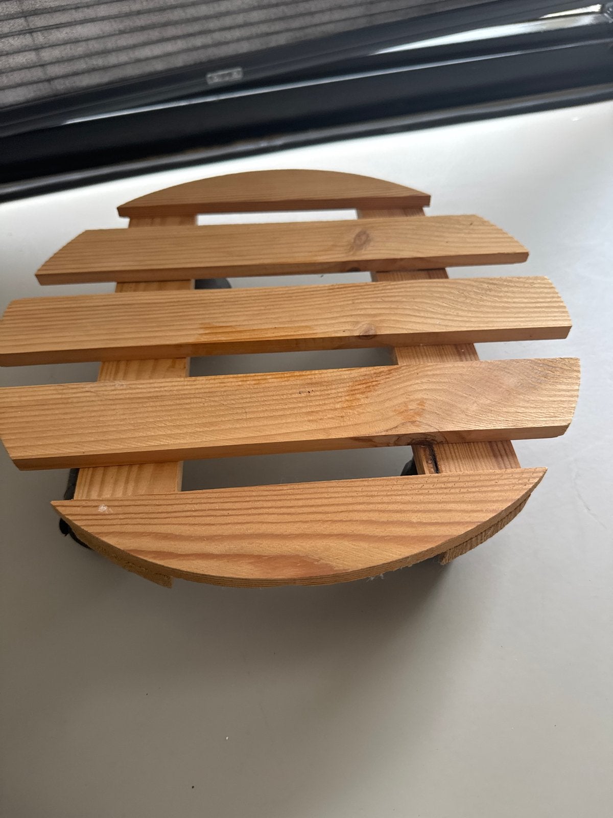 Houten plantenroller met wielen, Minder dan 30 cm, Minder dan 60 cm, Rond, Ophalen of Verzenden