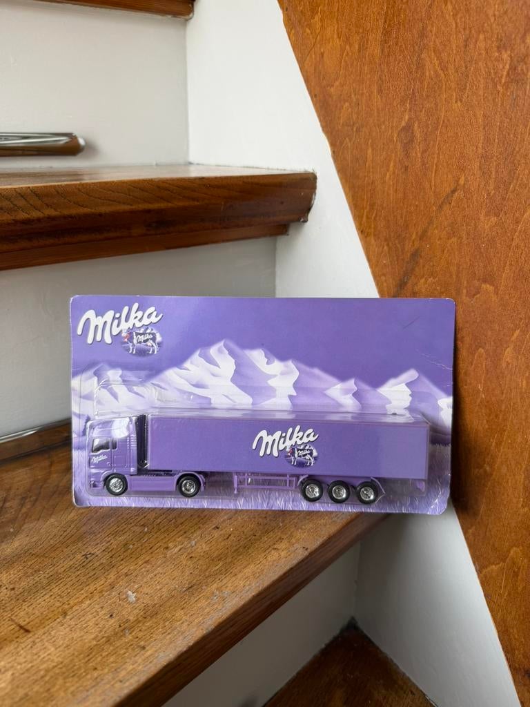Milka miniatuur vrachtwagen speelgoed, Ophalen of Verzenden, Nieuw, Gebruiksvoorwerp