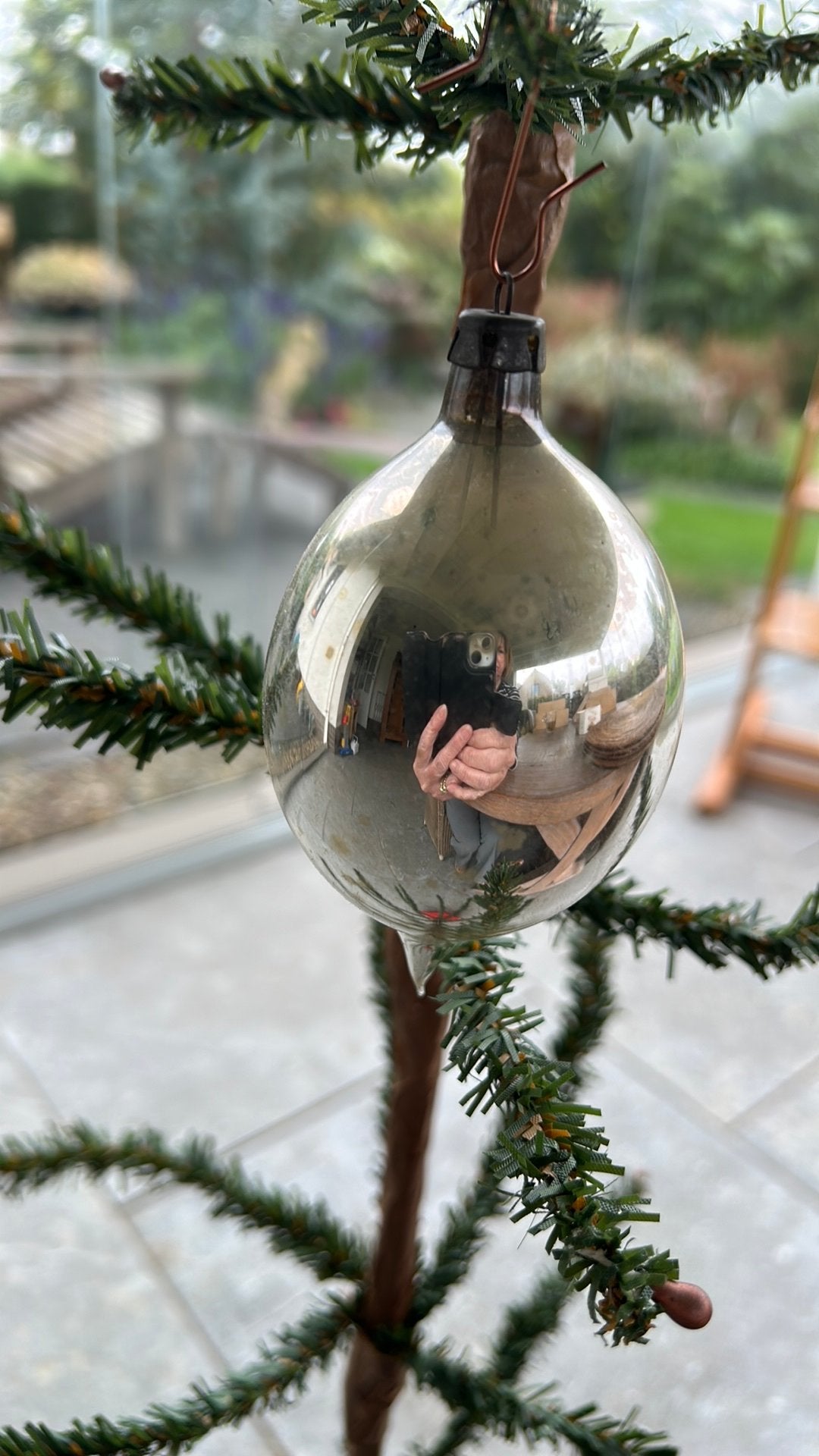 Antieke kerstbal, Ophalen of Verzenden, Zo goed als nieuw