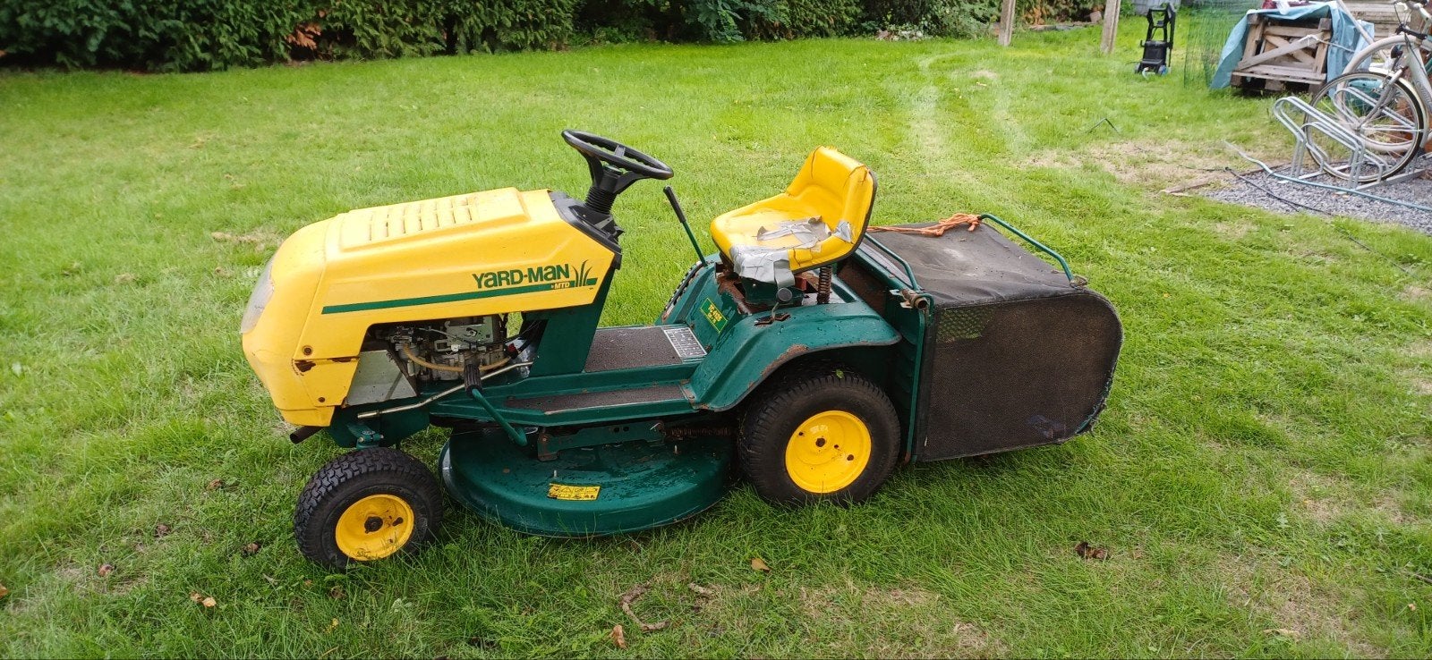 Yard-Man zitmaaier 12.5HP met opvangzak, Cirkelmaaier, Gebruikt, Ophalen of Verzenden, 50 cm of meer