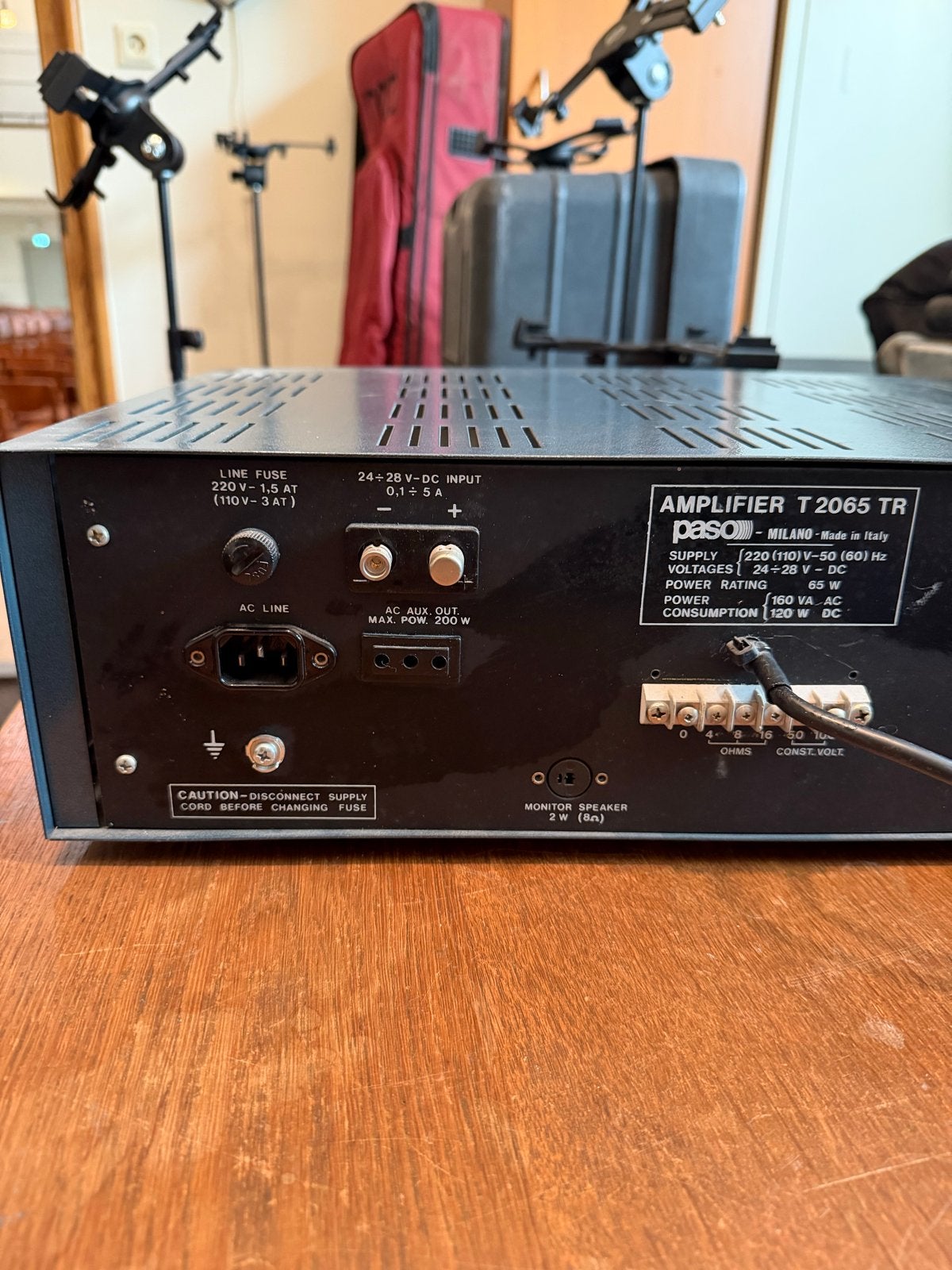 Paso T2065 TR AC-DC Noodversterker - Vintage Audio, Overige merken, Ophalen of Verzenden, 60 tot 120 watt, Gebruikt