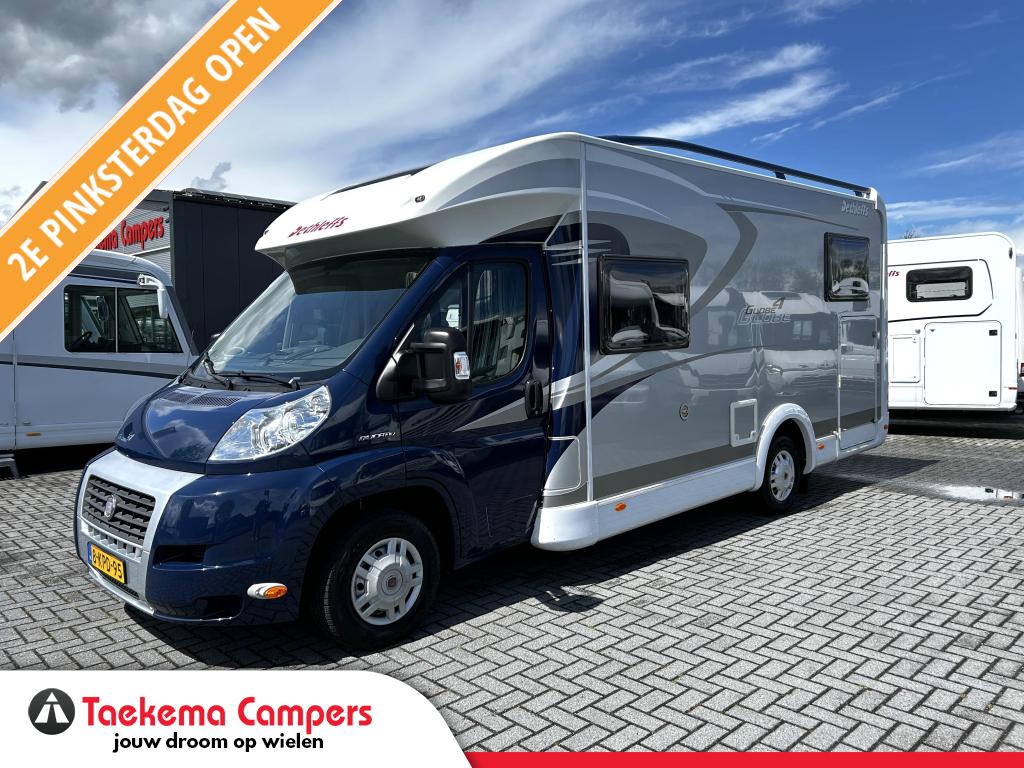 Dethleffs Globe4 T 6471-4/Dwarsbed/hefbed/2010/7m/Airco, Caravans en Kamperen, Campers, Fiat, Bedrijf, Half-integraal, Tot en met 4