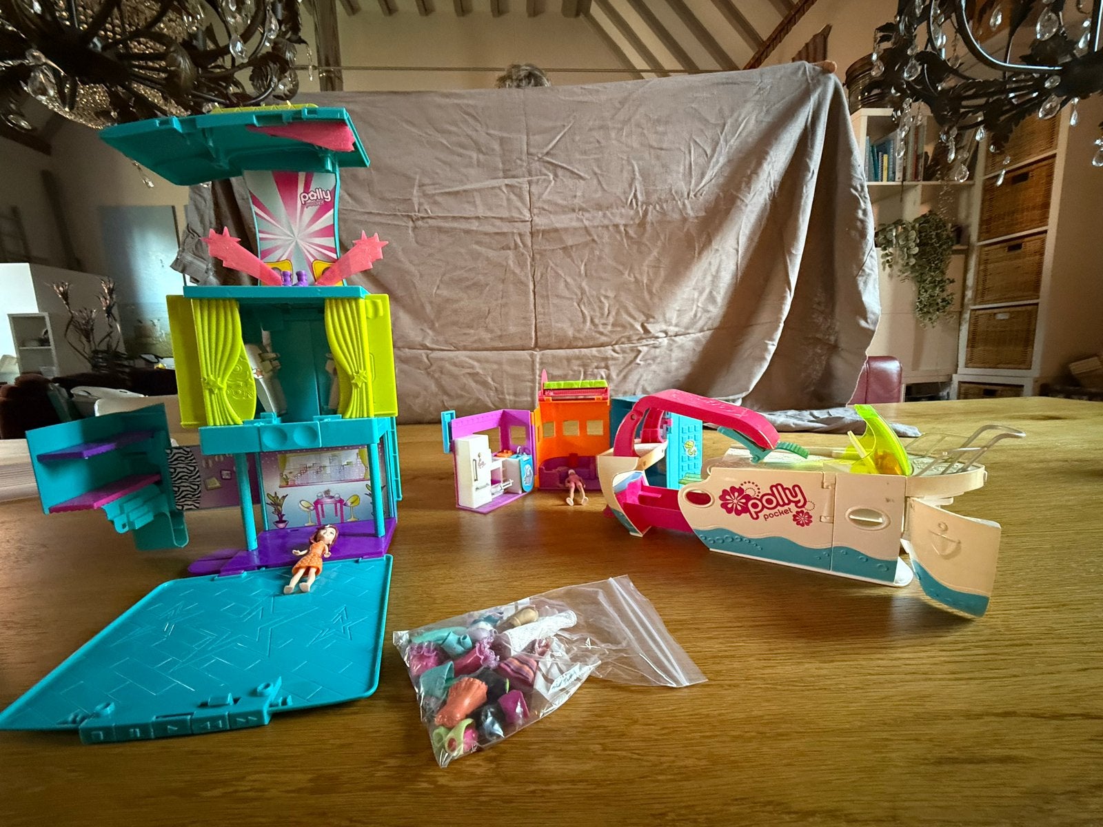 Grote Polly Pocket set - Niet helemaal compleet, Ophalen, Gebruikt, Overige typen