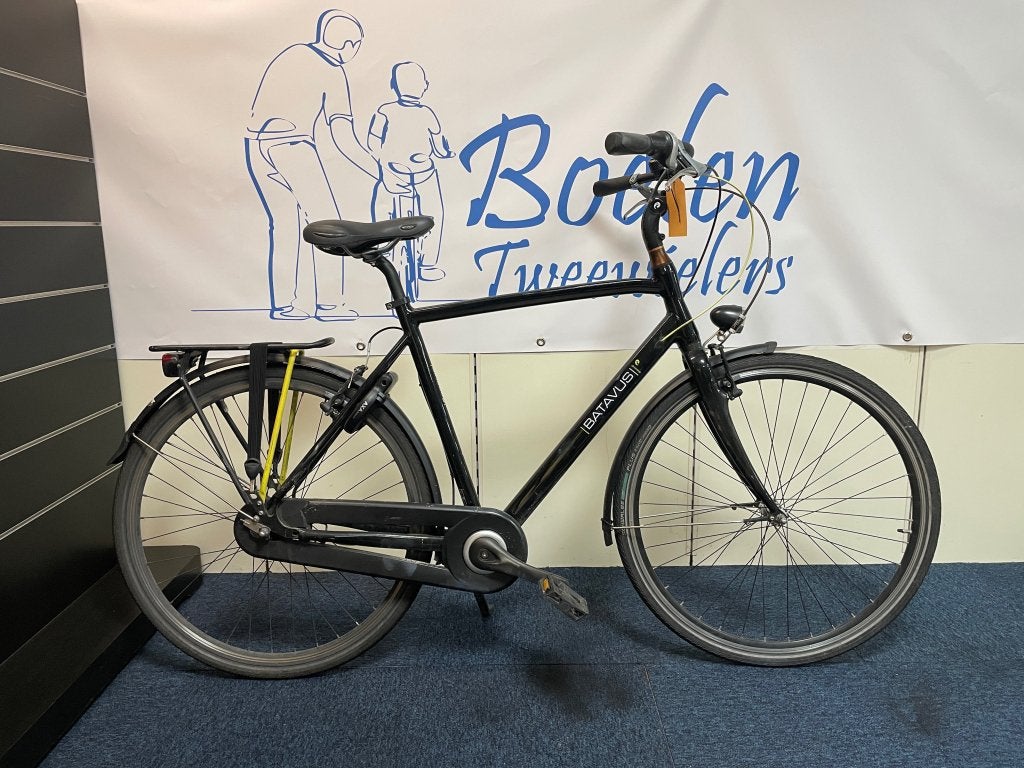 Batavus Fonk 28 inch 57cm frame 7v Herenfiets Zwart, Ophalen, Batavus, Velgrem, Versnellingen
