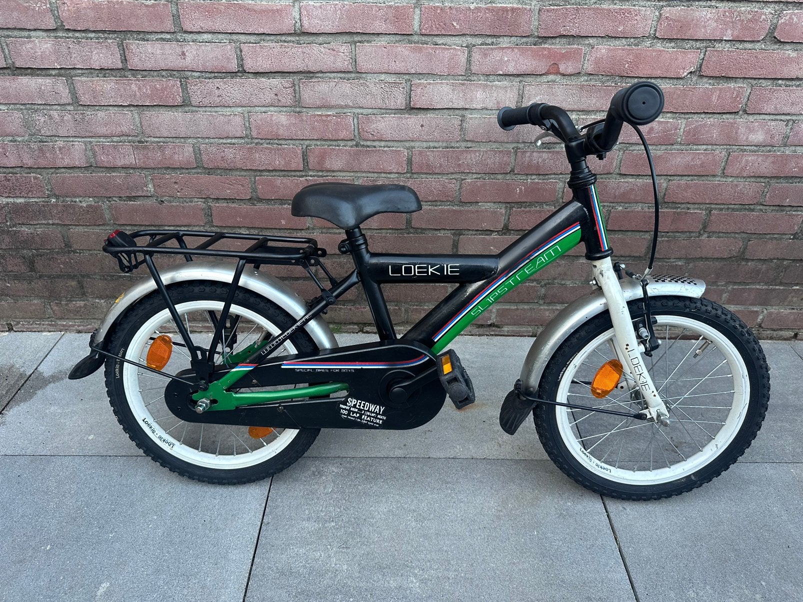 Loekie 16 inch jongensfiets in goede staat, Ophalen, Terugtraprem, 16 inch, Handrem