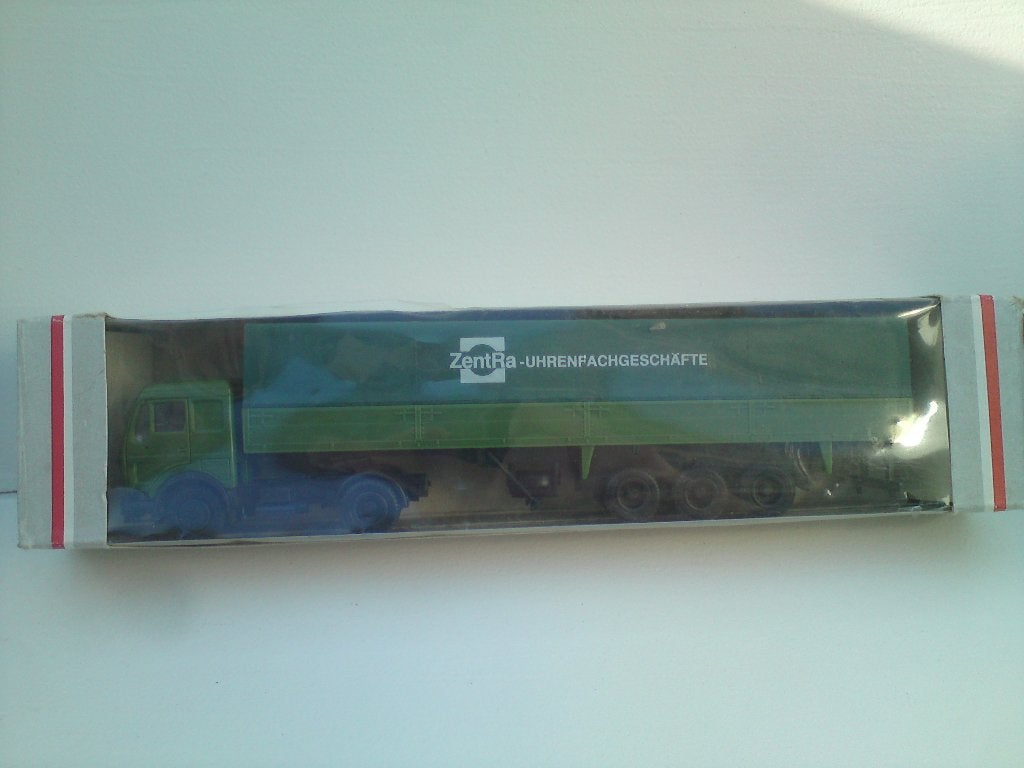 Albedo / Herpa mercedes ng huif oplegger ZentRa. nieuw, Ophalen of Verzenden, Zo goed als nieuw, Bus of Vrachtwagen, Herpa