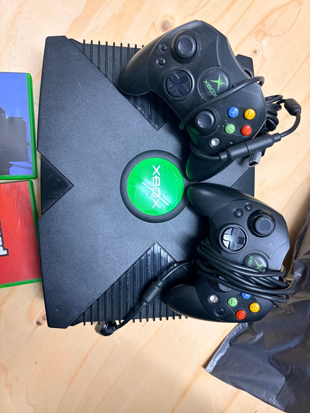 Originele Xbox met 2 controllers en 2 games, Spelcomputers en Games, Ophalen of Verzenden, Gebruikt, Met 2 controllers, Met games