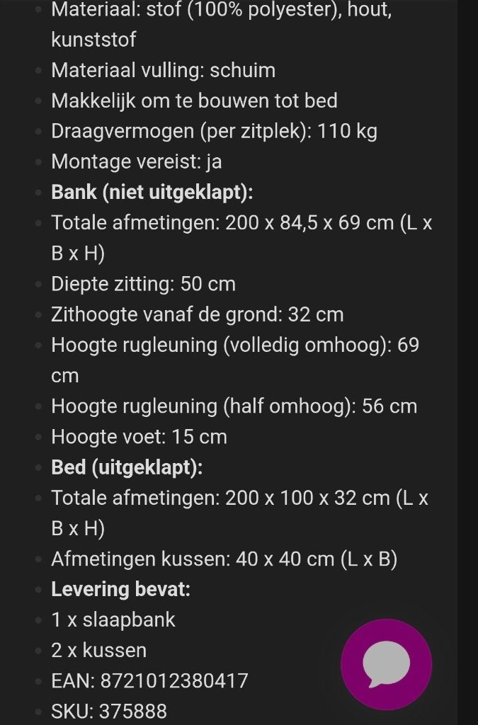 Foto 7 van Nieuwe 2 persoons slaapbank