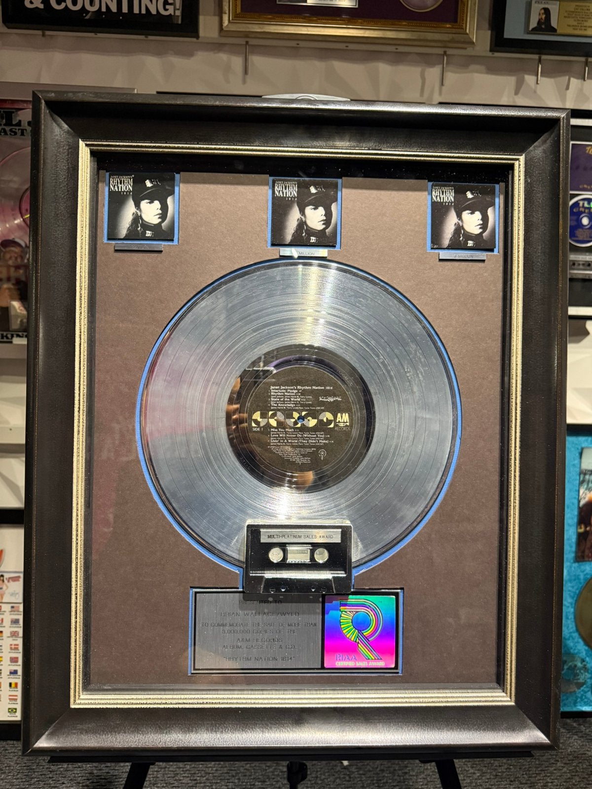Janet Jackson - Rhythm Nation 1814 3x Platina RIAA Award, Ophalen of Verzenden, Cd of Plaat