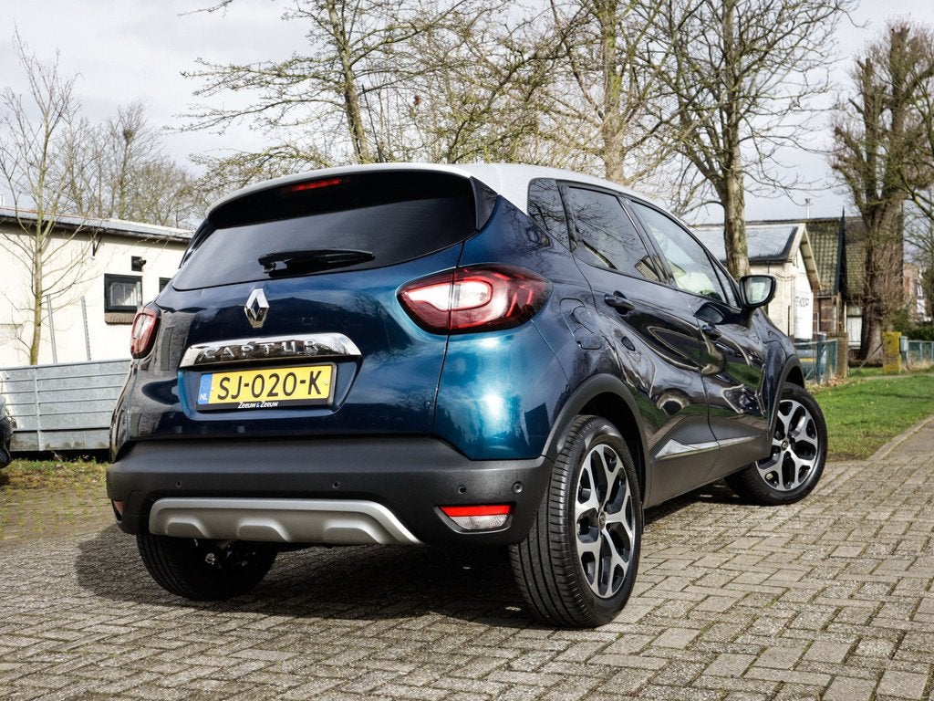 Renault Captur 0.9 TCe Intens 2e-Eig. & Dealer-Onderh BOVAG-, Auto's, Renault, Voorwielaandrijving, Stof, Gebruikt, Blauw