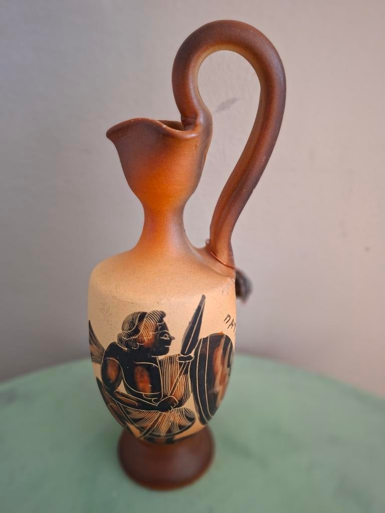 Antiek Grieks handgemaakte kruik., Antiek en Kunst, Antiek | Keramiek en Aardewerk, Ophalen of Verzenden