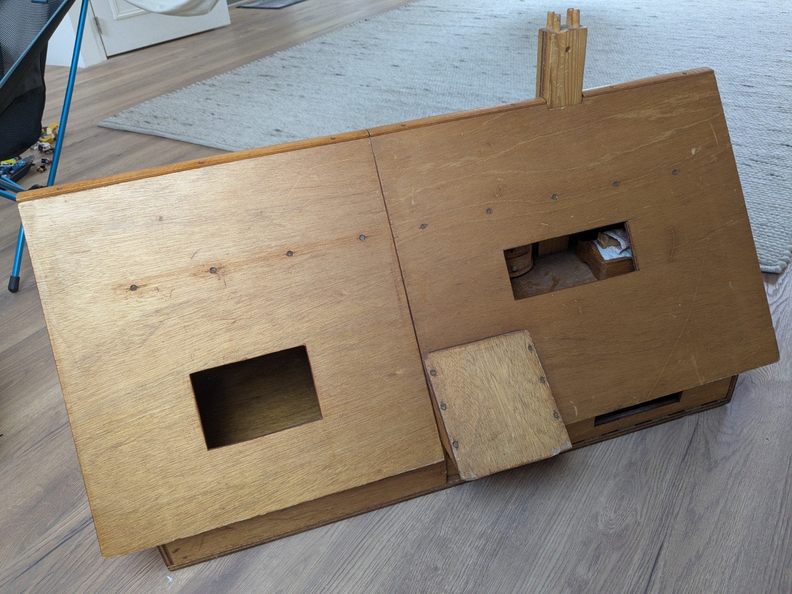 Handgemaakte houten boerderij met meubels, Ophalen, Gebruikt