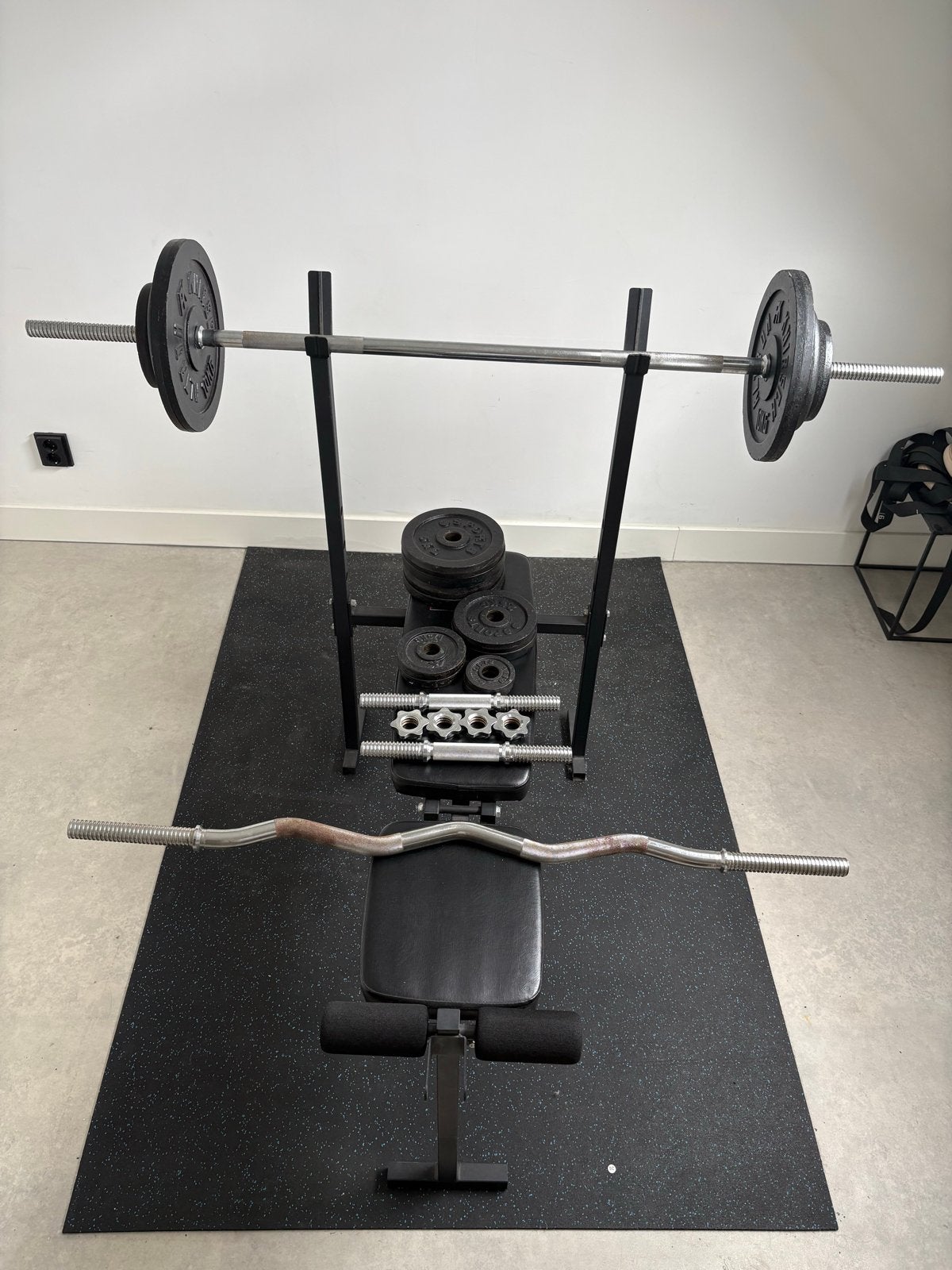 Complete fitness set voor thuis, Ophalen, Gebruikt, Armen, Fitnessbank