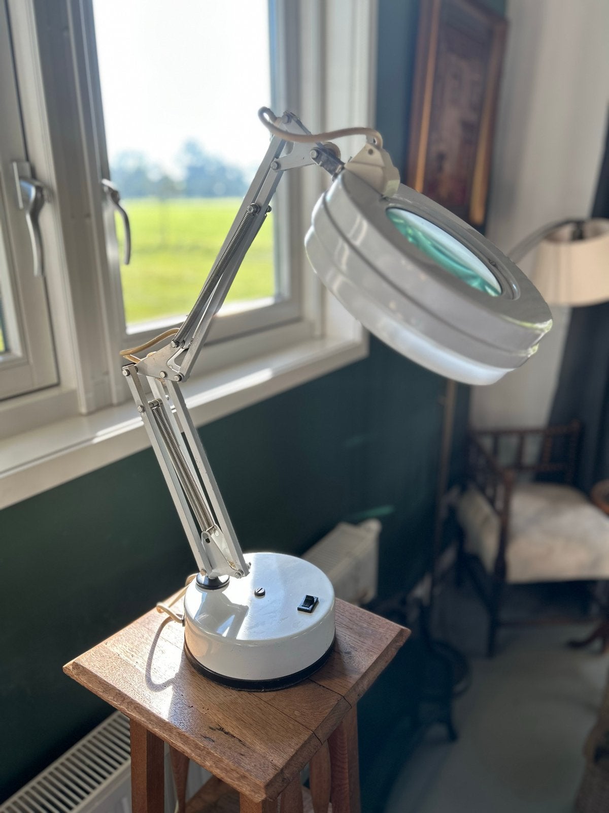 Vintage Loeplamp - Perfect voor hobby en precisiewerk, Ophalen, Gebruikt, Loeplamp