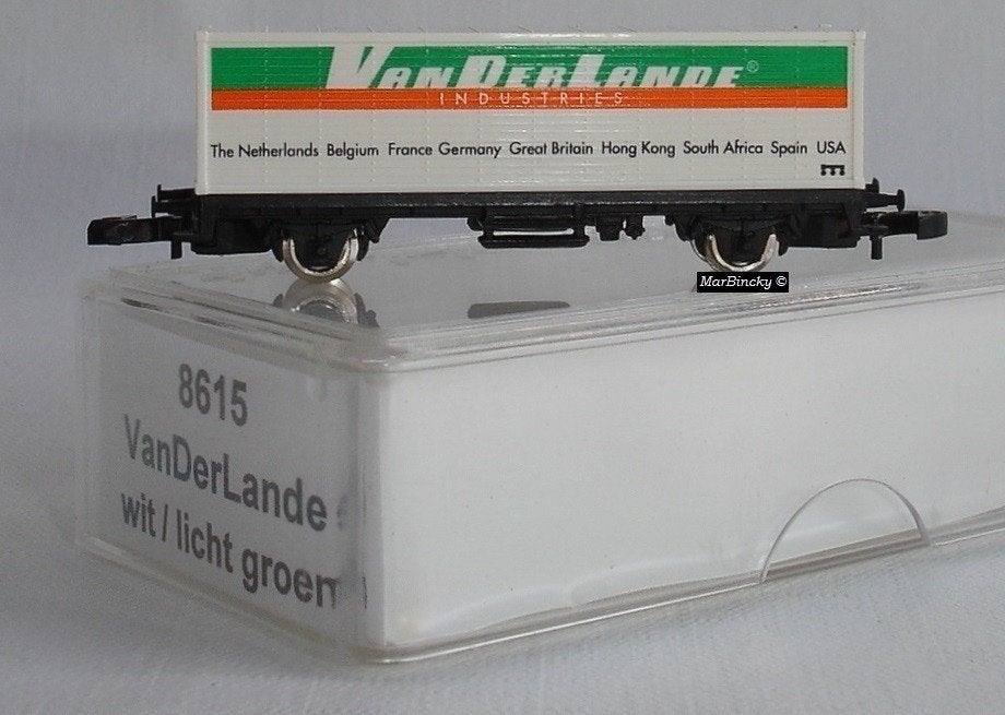 Märklin Z 8615 VanDerLande Industries Containerwagen wit (B), Gelijkstroom, Ophalen of Verzenden, Märklin, Nieuw