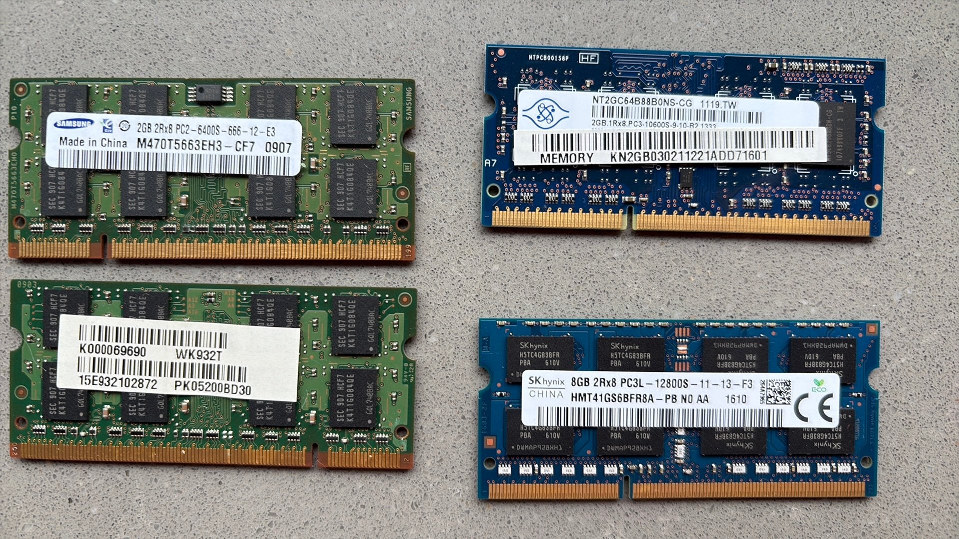 Div RAM Geheugenmodules (DDR2 & DDR3) – Los of als partij!, Verzenden, Gebruikt, DDR2, Laptop