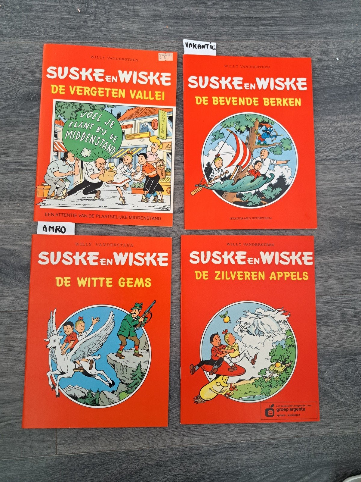Suske en Wiske reclame Argenta Middenstand Amro, Meerdere stripboeken, Ophalen of Verzenden, Gelezen, Willy Vandersteen