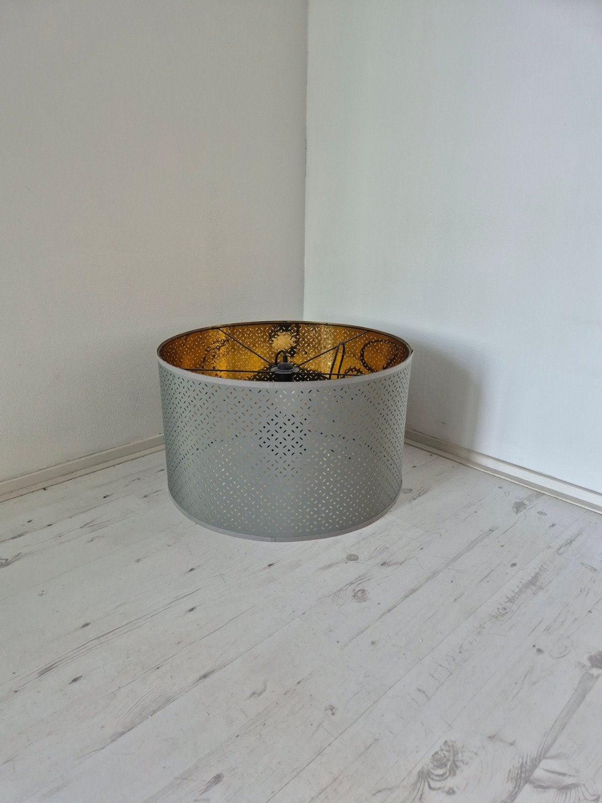 Ikea hanglamp met gouden binnenkant, Ophalen, E27 (groot), Modern, Sfeervol, Design, Textiel