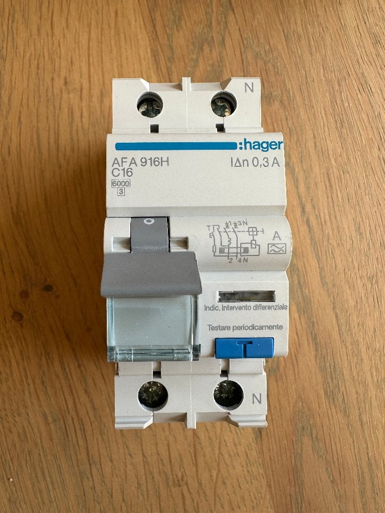 Hager Aardlek automaat AFA 916H, Ophalen, Nieuw, Overige typen