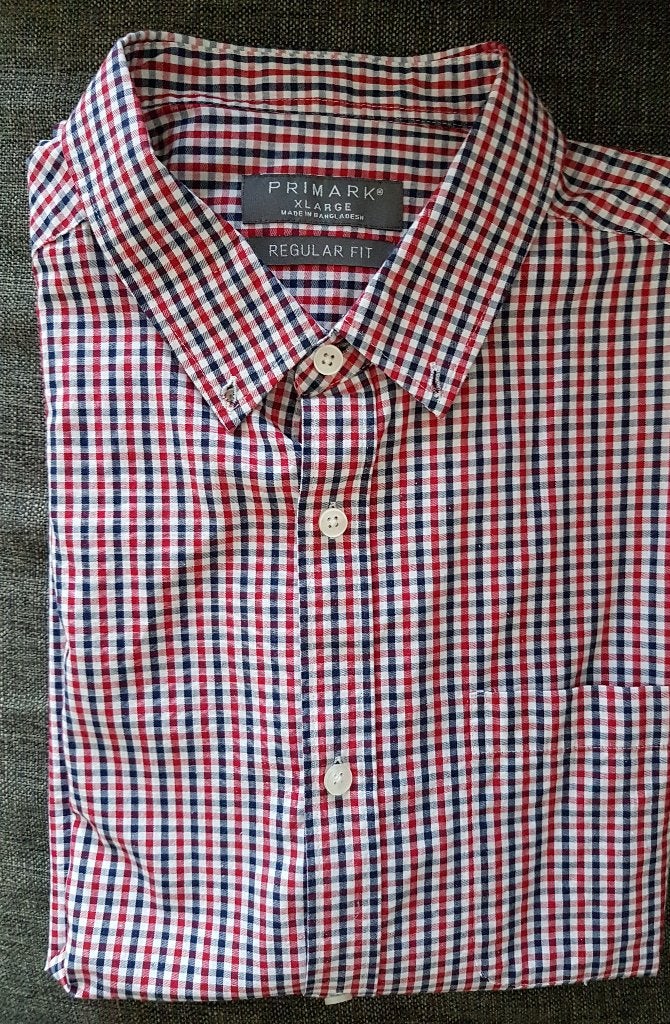 Rood/blauw/wit geruit overhemd s/s maat XL *NIEUW* a, Kleding | Heren, Ophalen of Verzenden, Nieuw, Meerkleurig, Halswijdte 43/44 (XL)