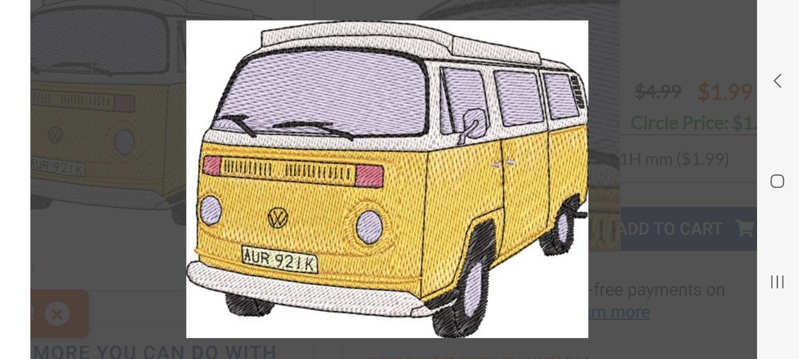 Geborduurd VW Busje op stof - Nostalgische Decoratie, Ophalen of Verzenden, Nieuw