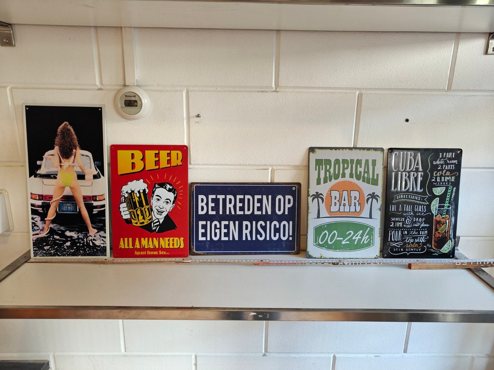 Set van 5 Metalen Mancave borden nu 20 euro bij elkaar, Reclamebord, Ophalen of Verzenden, Zo goed als nieuw, X
