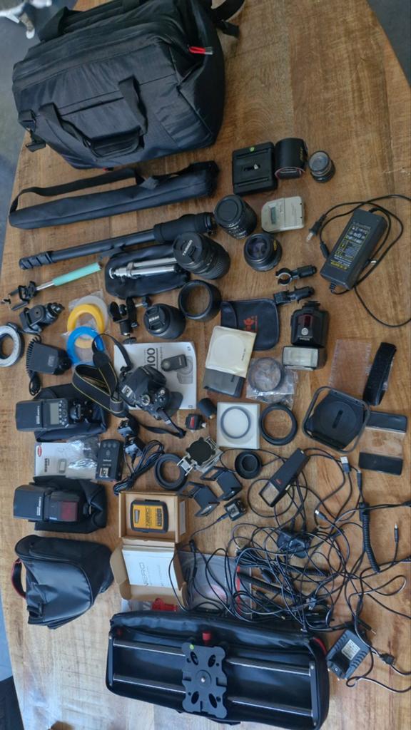 Camera, Lenzen, Flitsers, Ophalen of Verzenden, Gebruikt, Complete fotostudio