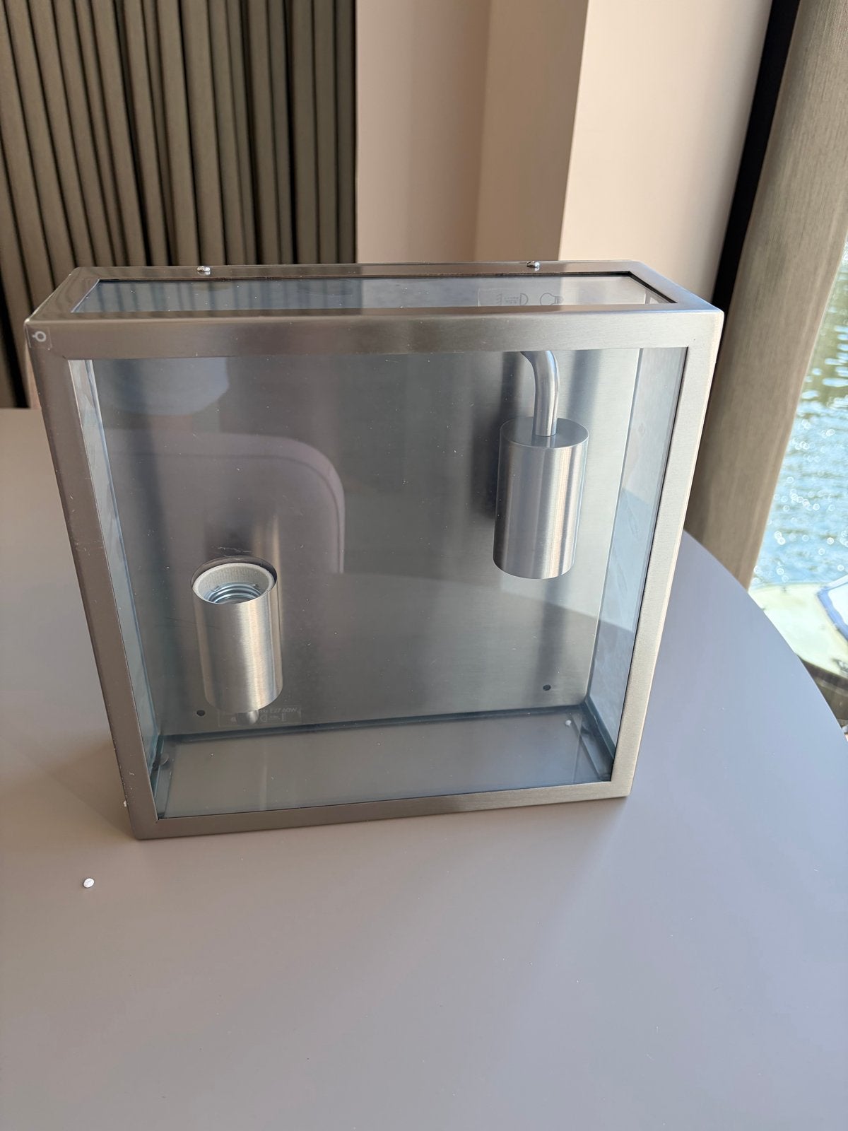 QAZQA Rotterdam 2 CL Satin buitenlamp, Metaal, Nieuw, Modern, E27 (groot)