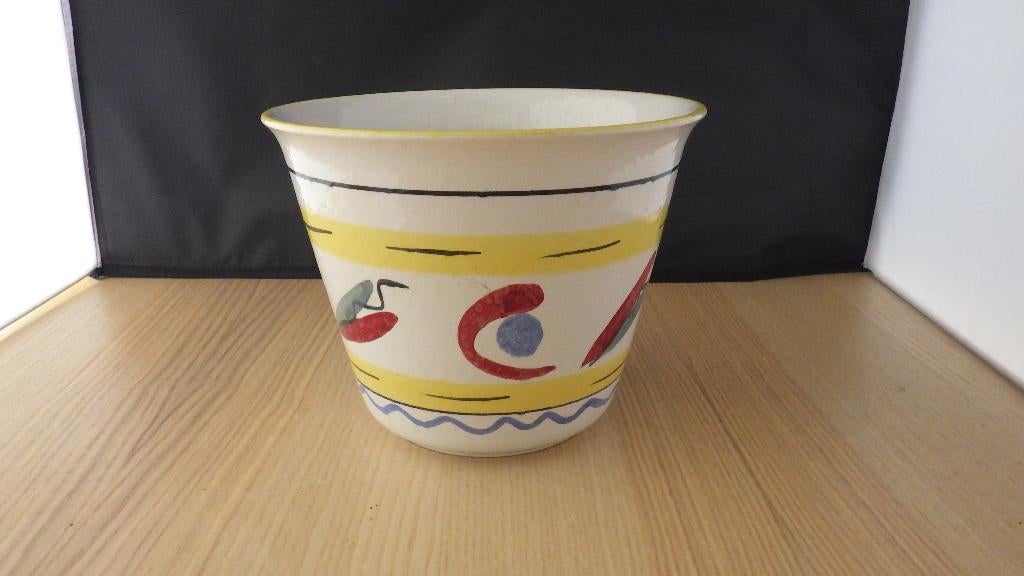 mooie retro overpot in frisse kleuren, Verzamelen, Retro, Ophalen of Verzenden, Huis en Inrichting