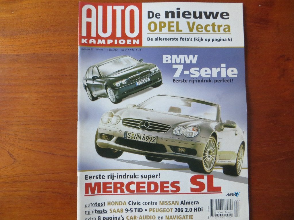 Autokampioen 22 2001 Opel Vectra, MB 500 SL, Lancia Y, Saab, Ophalen of Verzenden, Nieuw, Opel