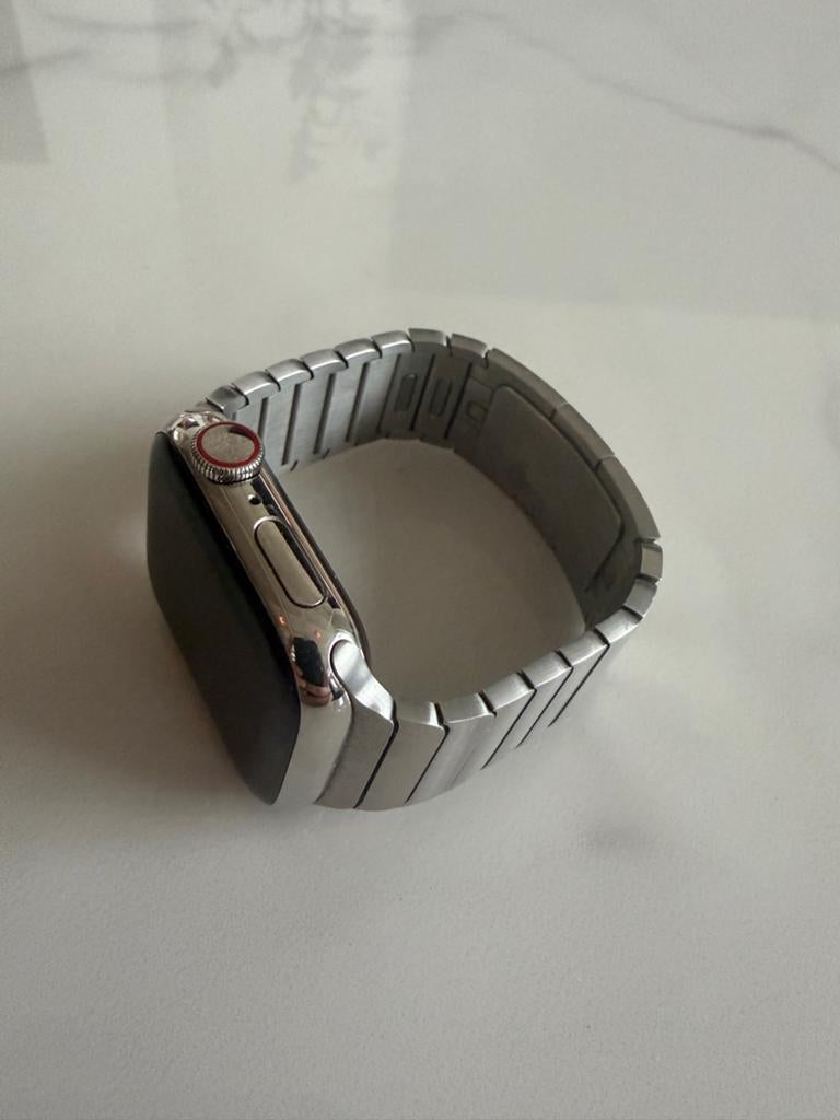 Apple Watch met stalen band - Zo goed als nieuw, Hartslag, IOS, Ophalen of Verzenden, Zo goed als nieuw