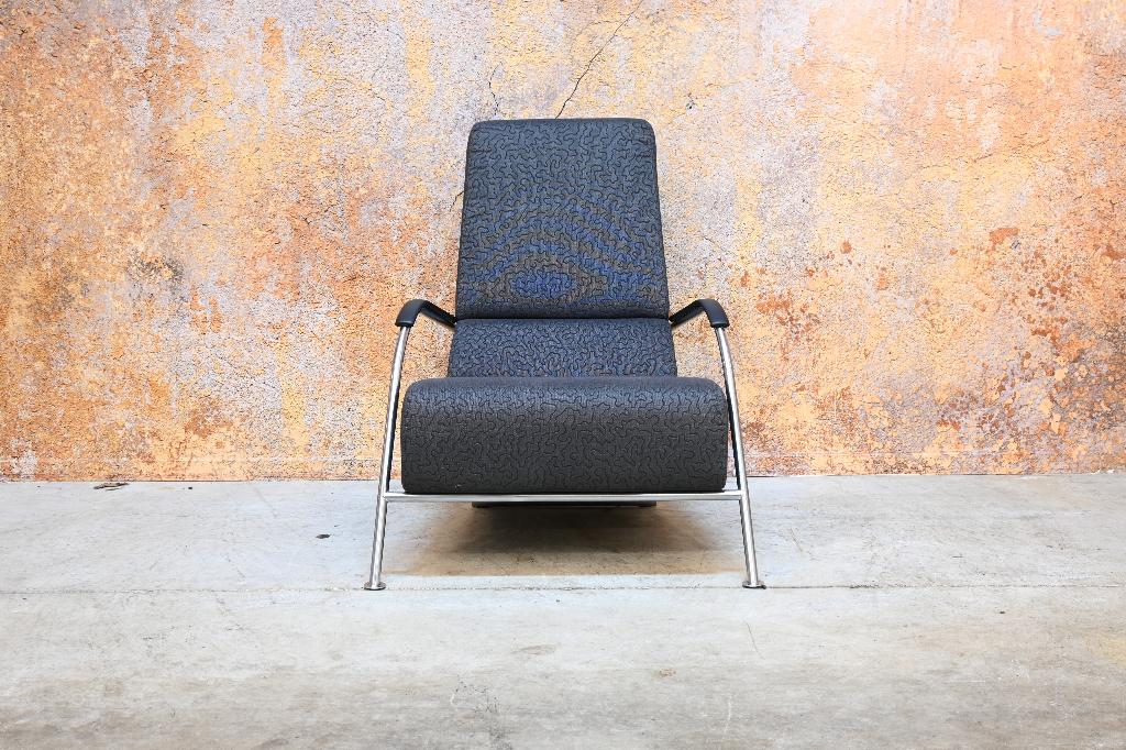 ZGAN! Harvink Mirakel design fauteuil in unieke grijze stof, Harvink, Harvink, 75 tot 100 cm, Ophalen of Verzenden
